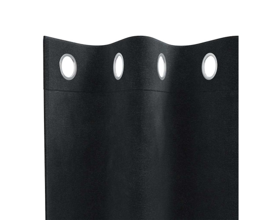 Užuolaidos Su Užuolaidomis 2 Pcs Juoda 140 X 245 Cm Aksomas