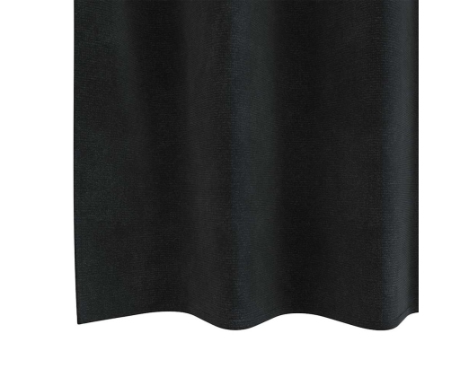 Užuolaidos Su Užuolaidomis 2 Pcs Juoda 140 X 245 Cm Aksomas