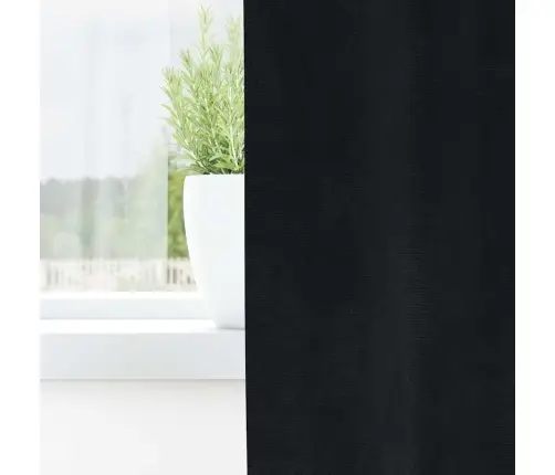 Užtemdymo Užuolaidos 2 Pcs Juoda 140 X 245 Cm Aksomas