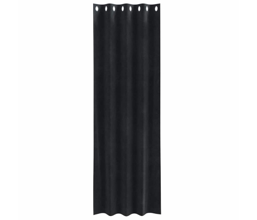 Užuolaidos Su Užuolaidomis 2 Pcs Juoda 140 X 245 Cm Aksomas
