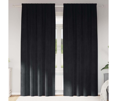 Kardinaid Kardinatega 2 Pcs Must 140 X 260 Cm Samet