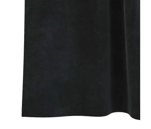 Užuolaidos Su Užuolaidomis 2 Pcs Juoda 140 X 140 Cm Aksomas