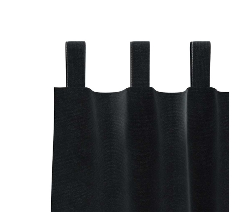 Kardinaid Kardinatega 2 Pcs Must 140 X 260 Cm Samet