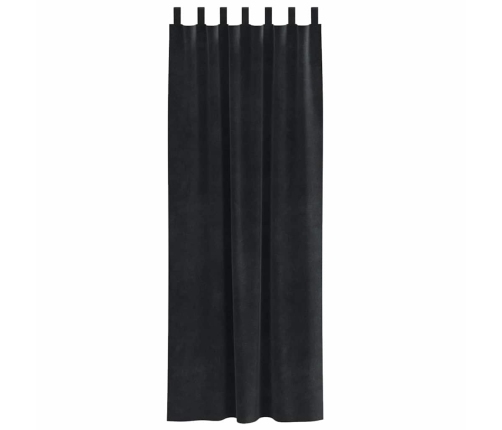 Kardinaid Kardinatega 2 Pcs Must 140 X 260 Cm Samet