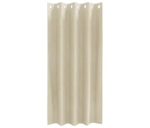 Užuolaidos Su Užuolaidomis 2 Pcs Kreminė 140 X 175 Cm Aksomas