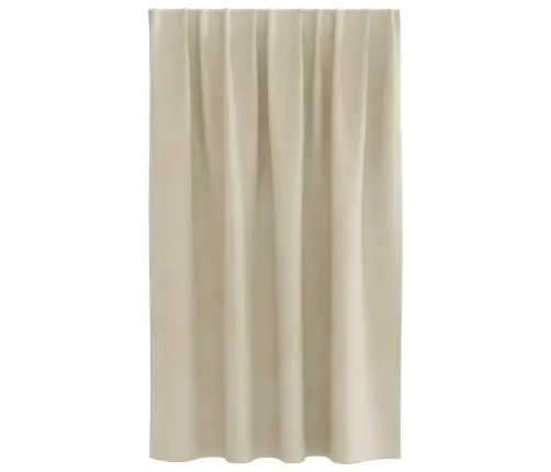 Aizkari Ar Aizkariem 2 Pcs Krēmkrāsa 140 X 140 Cm Samts Vidaxl