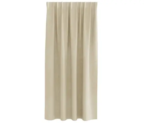 Blackout Aizkari Ar Augšējo Lenti 2 Gabali Krēmkrāsas Samts Vidaxl