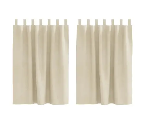 Pimendavad Kardinad 2 Pcs Cream 140 X 140 Cm Samet