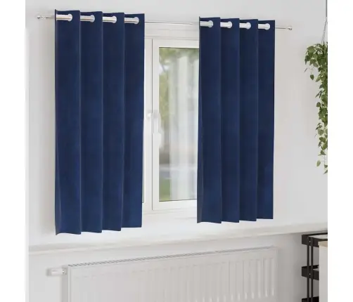 Kardinaid Kardinatega 2 Pcs Tumesinine 140 X 175 Cm Samet