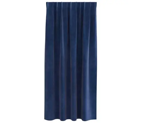 Melnu Aizkaru Komplekts Ar Augšējo Lentes Stiprinājumu 2 Gabali Tumši Zils Samts Vidaxl