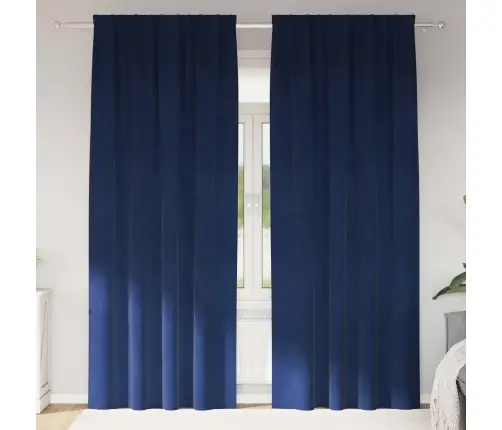 Pimendavad Kardinad 2 Pcs Tumesinine 140 X 260 Cm Samet