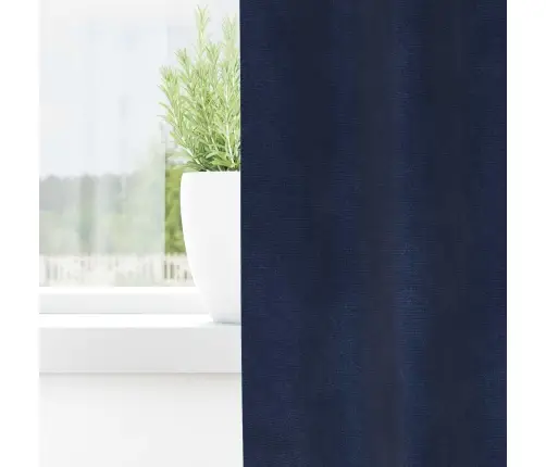 Pimendavad Kardinad 2 Pcs Tumesinine 140 X 260 Cm Samet