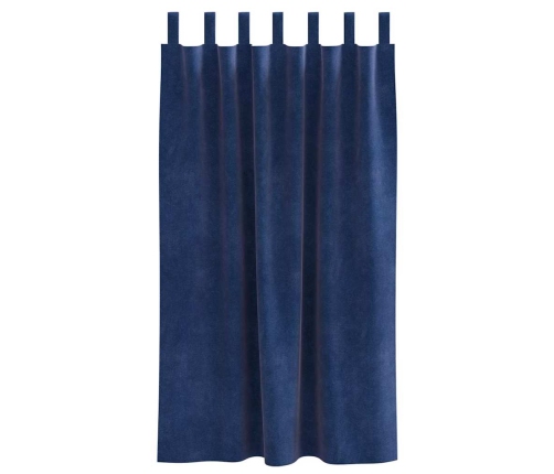 Užuolaidos 2 Pcs Tamsiai Mėlyna 140 X 175 Cm Aksomas