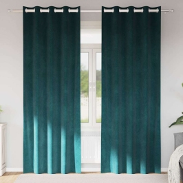 Užuolaidos 2 Pcs Tamsiai Žalia 140 X 260 Cm Aksomas