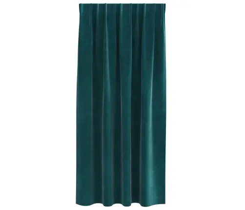 Aizkari Ar Augšējo Lentu 2 Gabali Tumši Zaļš Samts Vidaxl