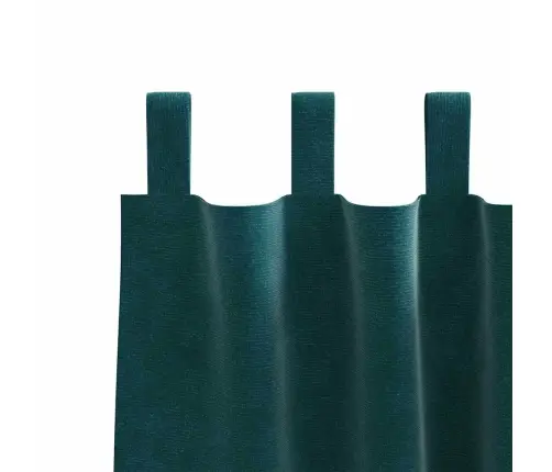 Užuolaidos 2 Pcs Tamsiai Žalia 140 X 140 Cm Aksomas