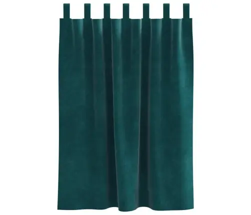 Užuolaidos 2 Pcs Tamsiai Žalia 140 X 140 Cm Aksomas