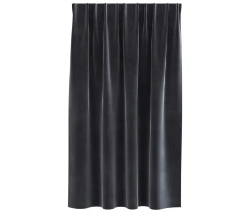 Melnie Aizkari Ar Augšējo Lenti 2 Gabali Tumši Pelēka Samta Vidaxl