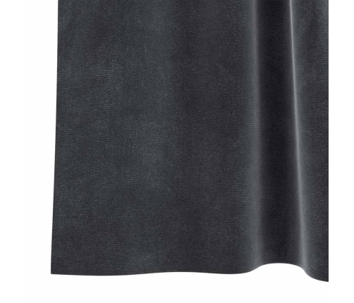 Melnais Aizkaru Komplekts Ar Karbīšiem 2 Gab Dark Grey Samts Vidaxl
