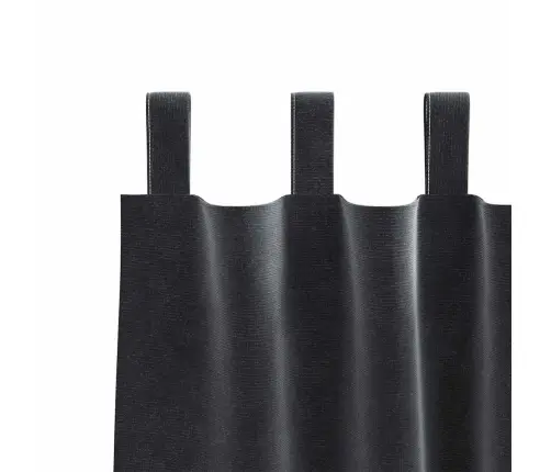 Necaurspīdīgie Aizkari Ar Karājošām Cilpām 2 Gabali Tumši Pelēka Samta Vidaxl