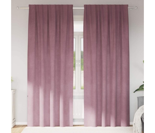 Kardinaid Kardinatega 2 Pcs Tume Roosa 140 X 225 Cm Samet
