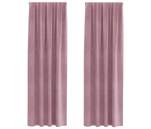 Kardinaid Kardinatega 2 Pcs Tume Roosa 140 X 225 Cm Samet