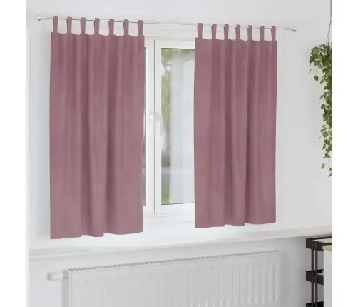 Pimendavad Kardinad 2 Pcs Tumepink 140 X 175 Cm Samet