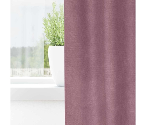 Užuolaidos 2 Pcs Tamsiai Rožinė 140 X 175 Cm Aksomas
