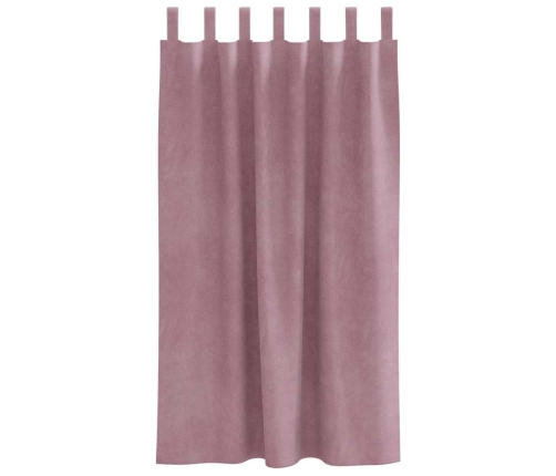 Užuolaidos 2 Pcs Tamsiai Rožinė 140 X 175 Cm Aksomas