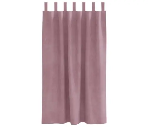 Tumšie Aizkari Ar Karājošām Cilpām 2 Gabali Tumši Rozā Samts Vidaxl
