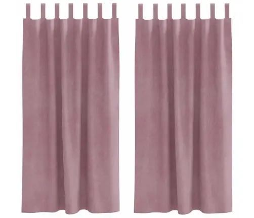 Užtemdymo Užuolaidos 2 Pcs Tamsiai Rožinė 140 X 175 Cm Aksomas