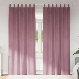 Kardinaid Kardinatega 2 Pcs Tume Roosa 140 X 225 Cm Samet