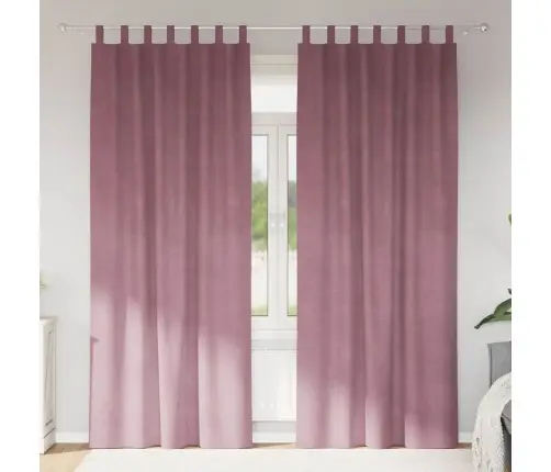 Kardinaid Kardinatega 2 Pcs Tume Roosa 140 X 225 Cm Samet