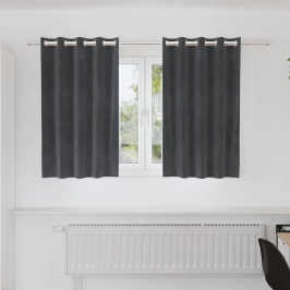 Aizkari Ar Aizkariem 2 Pcs Gaiši Pelēka 140 X 140 Cm Samts Vidaxl