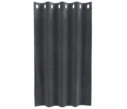 Melnie Aizkari Ar Acs Caurumiem 2 Gabali Gaiši Pelēks Samts Vidaxl