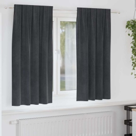 Aizkari Ar Aizkariem 2 Pcs Gaiši Pelēka 140 X 175 Cm Samts Vidaxl