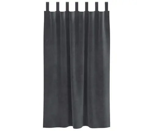 Melni Aizkari Ar Piek Hanging Cilpām 2 Gabali Gaiši Pelēka Samta Vidaxl Melni Aizkari Ar Piek Hanging Cilpām 2 Gabali Gaiši Pelēka Samta Vidaxl