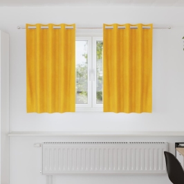 Kardinaid Kardinatega 2 Pcs Sinepikollane 140 X 140 Cm Samet