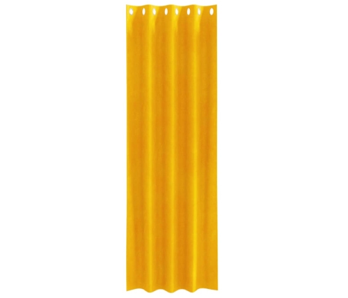 Užuolaidos 2 Pcs Mustard Yellow 140 X 260 Cm Aksomas