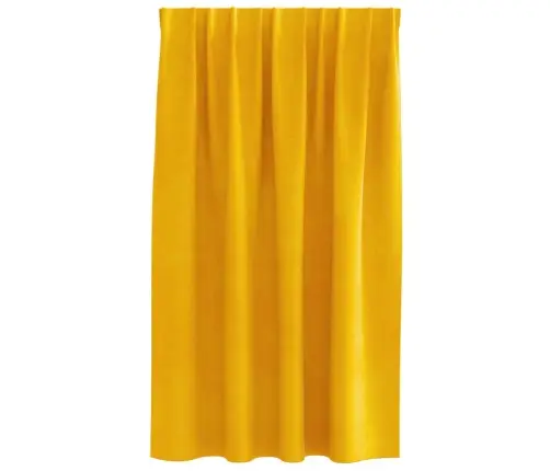 Aptumšojošie Aizkari 2 Pcs Sinapsu Dzeltena 140 X 140 Cm Samts Vidaxl