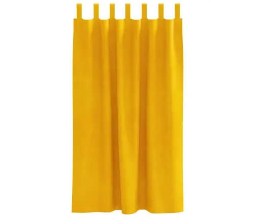 Užtemdymo Užuolaidos 2 Pcs Garučių Geltona 140 X 175 Cm Aksomas