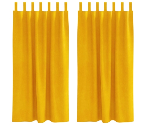 Kardinaid Kardinatega 2 Pcs Kollane Sinep 140 X 175 Cm Samet