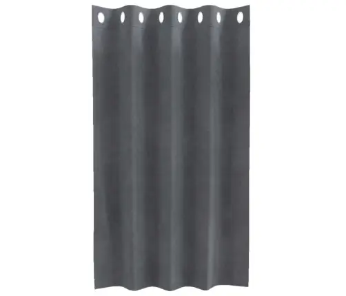 Melns Aizkars Ar Acs 2 Gabali Super Gaiši Pelēks Samts Vidaxl