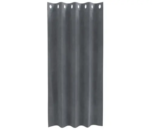 Melnie Aizkari Ar Acs 2 Gabali Super Gaiši Pelēks Samts Vidaxl