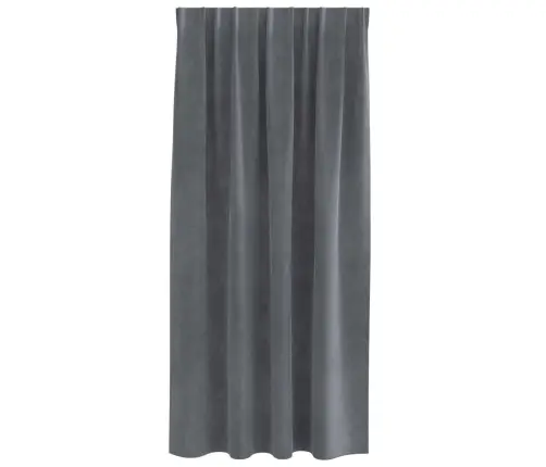 Blackout Aizkaru Komplekts Ar Augšējo Lentu 2 Gabali Super Gaiši Pelēks Samts Vidaxl