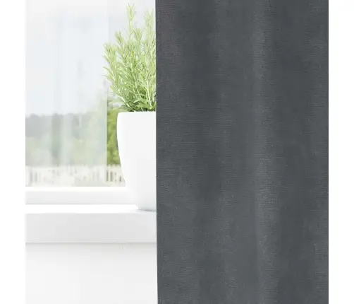 Užtemdymo Užuolaidos 2 Pcs Šviesiai Pilka 140 X 245 Cm Aksomas