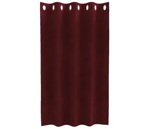 Tumšie Aizkari Ar Aciņām 2 Gab. Bordo Samts Vidaxl