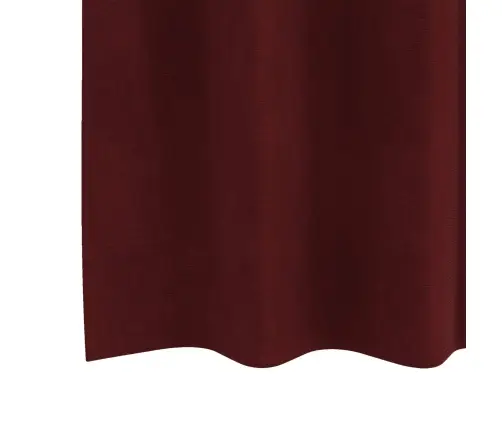 Melnais Tumšais Aizkars Ar Acīm 2 Gabali Vīna Sarkans Samts Vidaxl