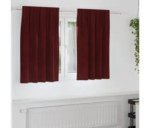 Užtemdymo Užuolaidos 2 Pcs Vyno Raudona 140 X 140 Cm Aksomas