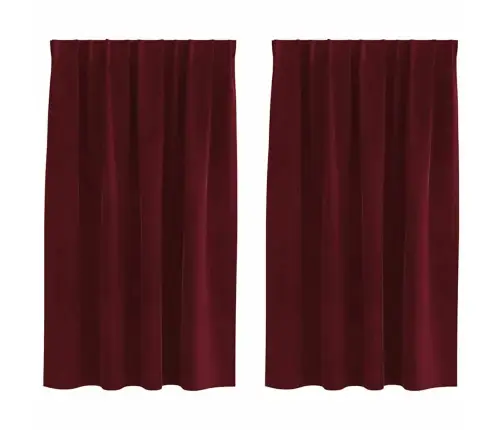 Užtemdymo Užuolaidos 2 Pcs Vyno Raudona 140 X 140 Cm Aksomas